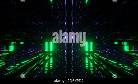 Lampe de panneau verte Cyber Adventure 4k uhd 3d arrière-plan de l'illustration Banque D'Images