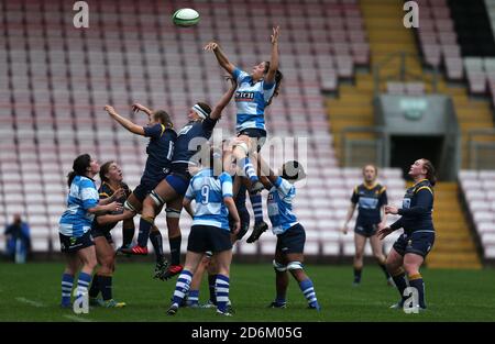 Une file d'attente lors du match FÉMININ ALLIANZ PREMIER 15S entre Darlington Mowden Park Sharks et Worcester Warriors à la Northern Echo Arena, Darlington, le samedi 17 octobre 2020. (Credit: Chris Booth | MI News) Credit: MI News & Sport /Alay Live News Banque D'Images