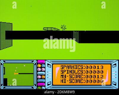 Le ver gras souffle un éclat - Sinclair ZX Spectrum Videogame - usage éditorial seulement Banque D'Images