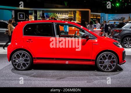 Volkswagen Up GTI au 89e salon international de l'automobile de Genève. Genève, Suisse - 5 mars 2019. Banque D'Images