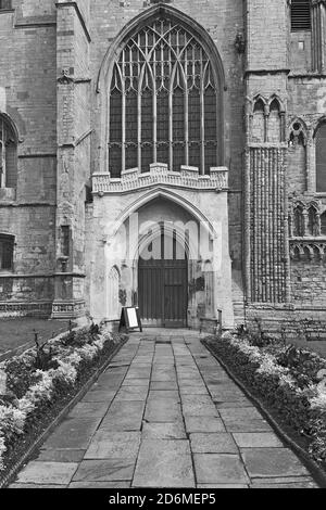 West Doors, Kings Lynn Minster, Norfolk, Royaume-Uni Banque D'Images