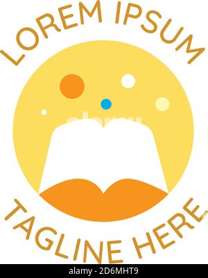 Logo sur le service d'éducation des enfants dans l'illustration vectorielle. Modèle de logo éducation des enfants, symbole Collection d'étoiles REACH Illustration de Vecteur