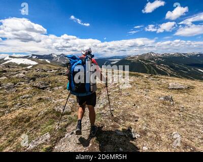 Trekking sur la piste Colorado Trail de 485 miles, Colorado Banque D'Images