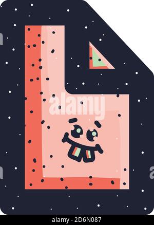 Document mignon, illustration, vecteur sur fond blanc Illustration de Vecteur