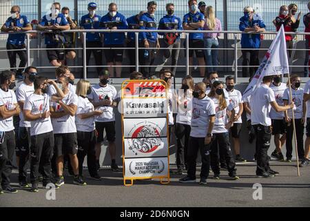 Estoril, Portugal, Italie. estoril 2020, portugal, Italie, 18 octobre 2020, 2020 champion du fabricant WorldSBK NÃ‚Â° 1 Kawasaki Racing Team WorldSBK au cours de la ronde 8 Pirelli Estoril Round Race2 - World Superbike - SBK - Credit: LM/Otto Moretti Credit: Otto Moretti/LPS/ZUMA Wire/Alay Live News Banque D'Images