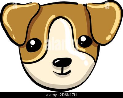 Tête de chien douce, illustration, vecteur sur fond blanc Illustration de Vecteur