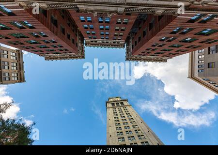 Custom House Tower, McKinley Square, quartier financier, Boston, Massachusetts, États-Unis Banque D'Images