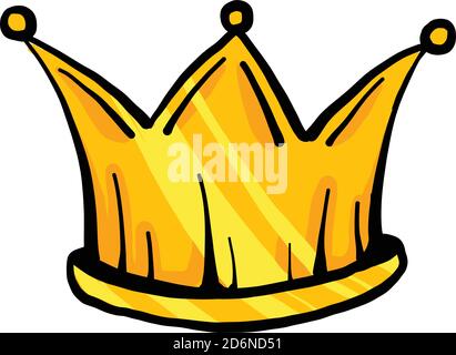 Grande couronne dorée, illustration, vecteur sur fond blanc Illustration de Vecteur