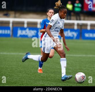 Bromley, Royaume-Uni. 18 octobre 2019. BROMLEY, ROYAUME-UNI OCTOBRE 18 : Bailey-Gayle de Leicester City Women pendant le championnat FA de femmes entre Crystal Palace Women et Leicester City Women au stade Hayes Lane, Bromley, Royaume-Uni le 18 octobre 2020 Credit: Action Foto Sport/Alay Live News Banque D'Images