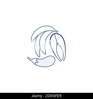 Icône de ligne fine d'aliments sains isolée sur blanc. Illustration de Vecteur