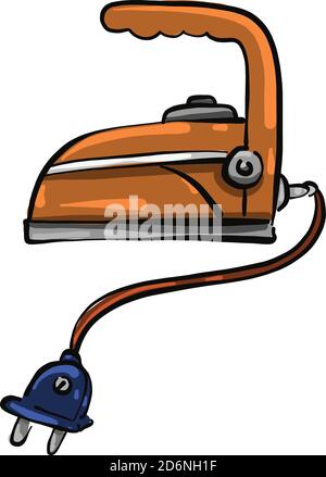Vieux fer orange, illustration, vecteur sur fond blanc Illustration de Vecteur