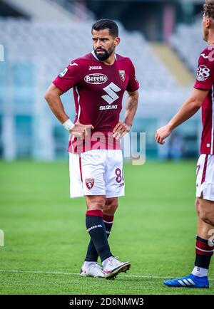 Tomas Rincon de Torino FC pendant la série UN match de 2020/21 entre Torino FC contre Cagliari Calcio au Stadio Olimpico Grande Torino, Turin, Italie le 18 octobre 2020 - photo Fabrizio Carabelli crédit: LM/Fabrizio Carabelli/Alay Live News Banque D'Images