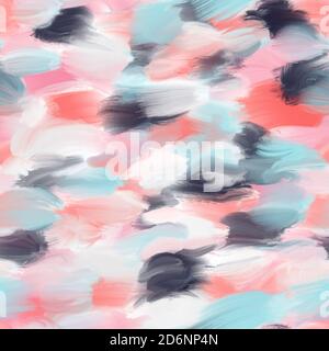 Abstrait acrylique couleurs motif infini: Blanc, noir, rose, bleu vif. Banque D'Images