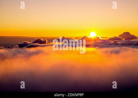 Mount Haleakala Sunrise au printemps Banque D'Images