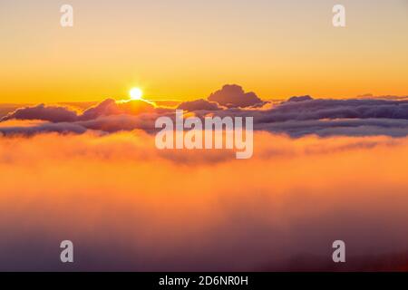 Mount Haleakala Sunrise au printemps Banque D'Images