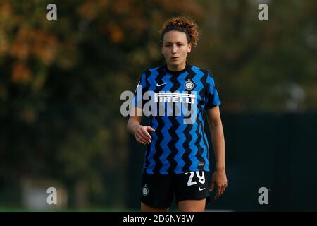 Milan, Italie. 18 octobre 2020. Milan, Italie, 18 octobre 2020, Ilaria Mauro (FC Internazionale) pendant l'AC Milan contre FC Internazionale - Championnat italien de football Serie A Women - Credit: LM/Francesco Scaccianoce Credit: Francesco Scaccianoce/LPS/ZUMA Wire/Alay Live News Banque D'Images