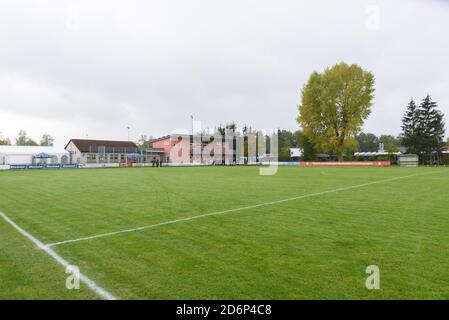 Weinberg, Allemagne. 18 octobre 2020. Vue générale du terrain avant le match de Frauenregionalliga entre SV Weinberg et FFC Wacker München. Sven Beyrich/SPP crédit: SPP Sport Press photo. /Alamy Live News Banque D'Images