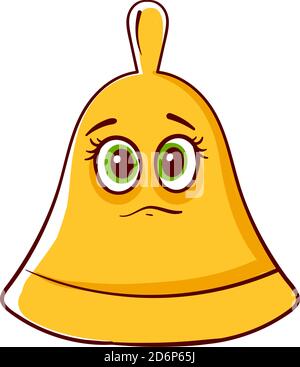 Triste cloche, illustration, vecteur sur fond blanc. Illustration de Vecteur