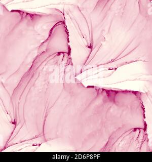Encre d'alcool rose fond sans couture. Résumé Banque D'Images