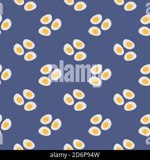 Jolis petits œufs, motif sans couture sur fond violet. Illustration de Vecteur