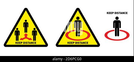 Icône de distance sociale. Gardez votre distance maintenez t. Évitez les foules. Protection contre les épidémies de coronovirus. Illustration vectorielle Illustration de Vecteur