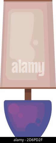 Lampe de table violette, illustration, vecteur sur fond blanc. Illustration de Vecteur