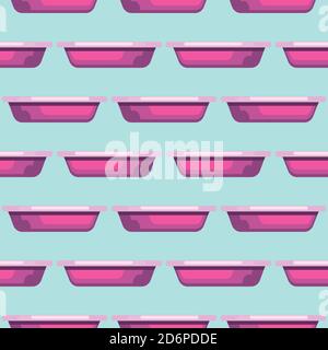 Plaque en plastique rose, motif sans couture sur fond rose. Illustration de Vecteur