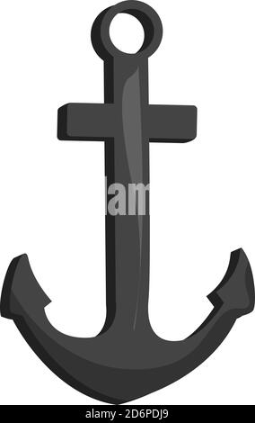 Ancrage noir, illustration, vecteur sur fond blanc Illustration de Vecteur