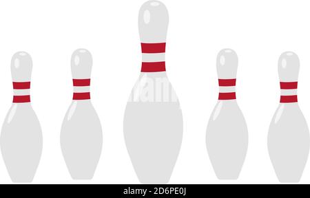 Quilles, illustration, vecteur sur fond blanc Illustration de Vecteur