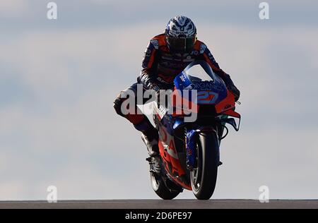 Alcaniz, Espagne. 18 octobre 2020. Iker Lecuona de Red Bull KTM Tech 3, lors de la course du Grand Prix d'Aragon à Alcaniz, Espagne, 18 octobre 2020. Crédit: Pablo Morano/Xinhua/Alay Live News Banque D'Images