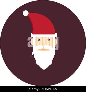 Santas face, illustration, vecteur sur fond blanc. Illustration de Vecteur