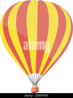 Ballon d'air jaune et rouge, illustration, vecteur sur fond blanc. Illustration de Vecteur