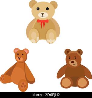 Ours en peluche, illustration, vecteur sur fond blanc. Illustration de Vecteur