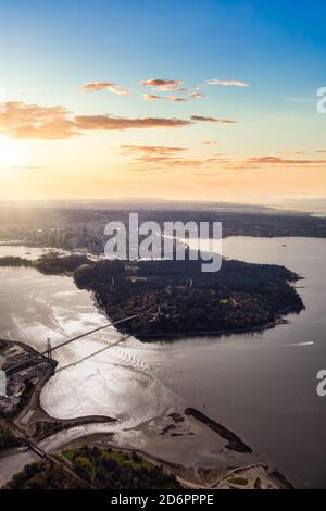 Vue aérienne de Vancouver, Colombie-Britannique Canada Banque D'Images