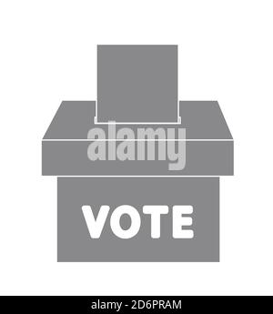 Vecteur de vote des électeurs entrant dans une boîte de scrutin Illustration de Vecteur