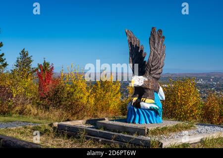 Le point de vue de Mount McKay au-dessus de Thunder Bay, Ontario, Canada. Banque D'Images