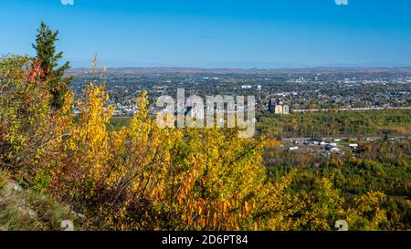 Le point de vue de Mount McKay au-dessus de Thunder Bay, Ontario, Canada. Banque D'Images