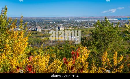 Le point de vue de Mount McKay au-dessus de Thunder Bay, Ontario, Canada. Banque D'Images