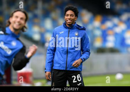 Johan Mojica d'Atalanta BC pendant la série UN match entre Napoli et Atalanta au Stadio San Paolo, Naples, Italie, le 17 octobre 2020. Photo de Giuseppe Maffia. Banque D'Images