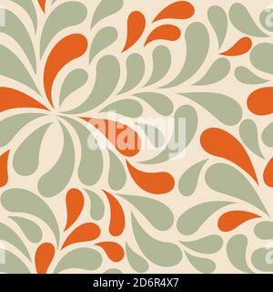 Motif décoratif sans couture. Texture élégante sans fin avec fleurs et feuilles. Modèle pour le tissu de conception, les fonds, le papier d'emballage, l'emballage, les couvertures Illustration de Vecteur