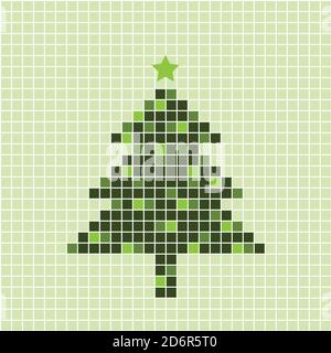 Carte de l'arbre de Noël Illustration de Vecteur
