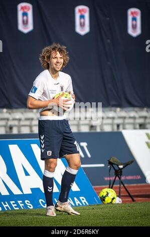 Aarhus, Danemark. 18 octobre 2020. Alexander Munksgaard (13) de l'AGF vu pendant le 3F Superliga match entre Aarhus GF et AC Horsens au parc Ceres à Aarhus. (Crédit photo: Gonzales photo - Morten Kjaer). Banque D'Images