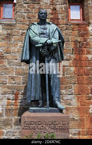 Statue de Friedrich Wilhem à Castel Hohenzollern Banque D'Images