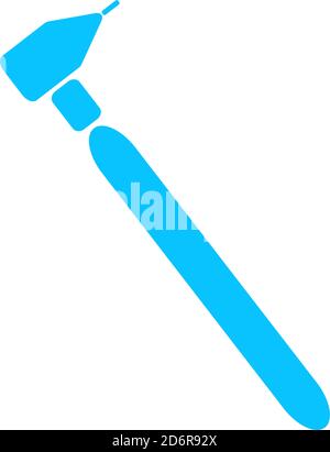 Perceuse à dent à plat. Pictogramme bleu sur fond blanc. Symbole d'illustration vectorielle Illustration de Vecteur
