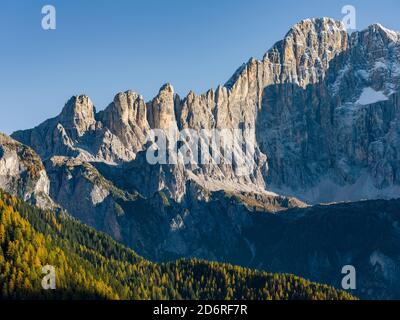 Montagne Civetta dans le Veneto. La Civetta est l'une des icônes des Dolomites. Les dolomites de la Vénétie font partie du patrimoine mondial de l'UNESCO. Ue Banque D'Images