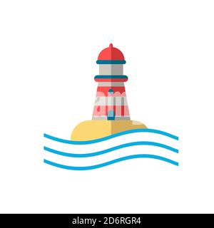 Icône phare. Élément simple de la collection de bâtiments. Icône Creative Lighthouse pour la conception Web, les modèles, les infographies et bien plus encore Illustration de Vecteur