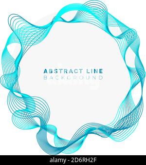 Abstrait cercles lignes cadre rond conception isolée sur fond blanc avec espace vide pour le texte Illustration de Vecteur