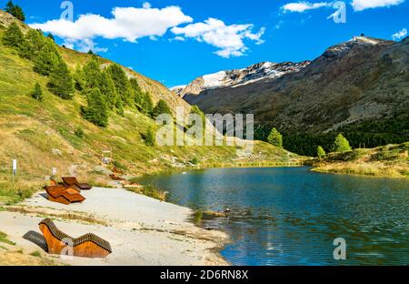 Lac de Leisee près de Zermatt en Suisse Banque D'Images