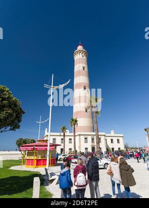 Village côtier de Barra, banlieue d'Aveiro. Aveiro au Portugal sur la côte de l'Atlantique. En raison des nombreux canaux Aveiro est appelé la venise o Banque D'Images