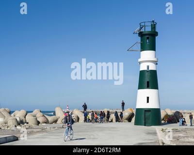 Village côtier de Barra, banlieue d'Aveiro. Aveiro au Portugal sur la côte de l'Atlantique. En raison des nombreux canaux Aveiro est appelé la venise o Banque D'Images